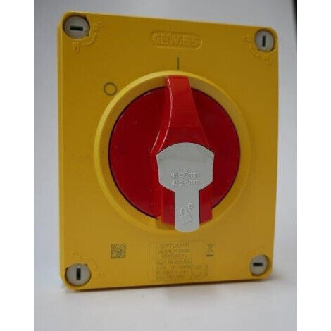 INTER-SECT. HP PLAST. 25A 3P URGENCE GEWISS GW70487P (1/2)