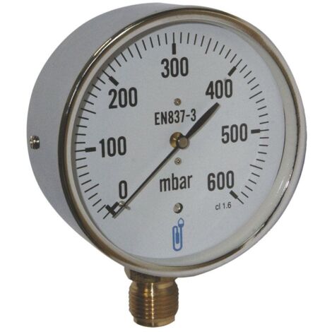 Manomètre gaz - Raccord vertical 1/2'-6185RV48D - Distrilabo