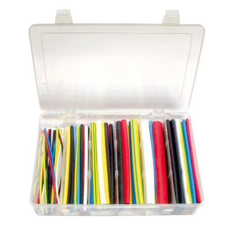 Coffret d'assortiment de 66 gaines noir et couleur thermorétractables - Klauke (1/2)