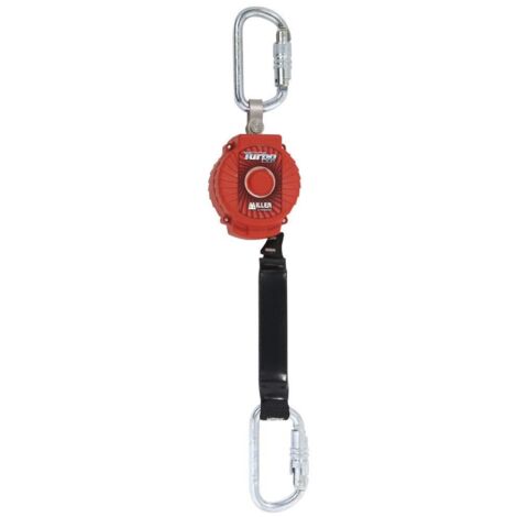 Honeywell – Enrouleur à rappel automatique sangle 2m – 2 mousquetons 1/4 de tour – Résistance à l'abrasion – Pour environnements de travail à faible tirant d'air