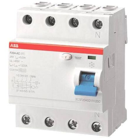 Interrupteur différentiel 63A 4P 30mA - ABB (1/4)