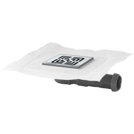 Wirquin – Bonde de douche extra plate Ø 40 mm – Siphon 40 mm – Débit 38 L/min – Grille inox brossé 115 x 115 mm – Installation simple
