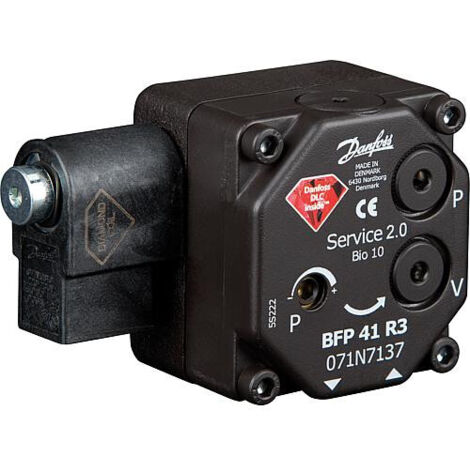 Danfoss – Pompe à fioul BFP 41 R3L LE-S – Débit 24 L/h – Pression 7.20 bar – Technologie DLC pour durabilité optimale