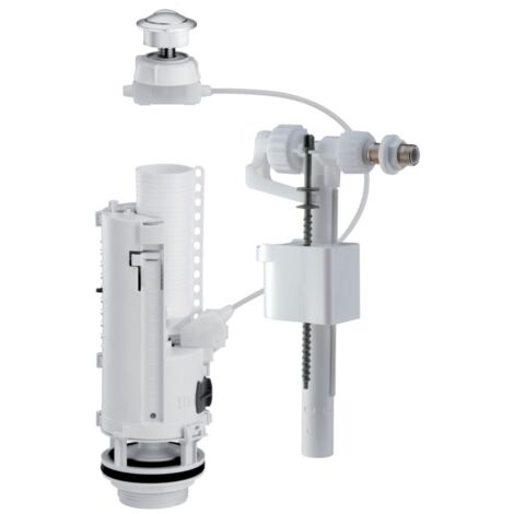 Siamp – Mécanisme de chasse d'eau OPTIMA 50 à câble – Double volume – Hauteur réglable 272 à 465 mm – Robinet flotteur compact 95L (1/3)