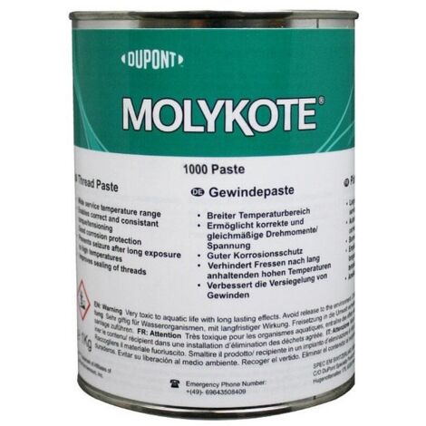 Pâte anti-grippante de montage Molykote 1000 - boîte 1Kg - Molykote