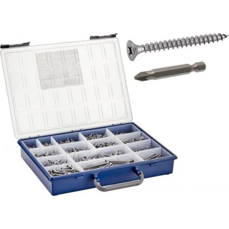 Coffret vis bois aggloméré tête fraisée pozidriv inox - Acton (1/2)