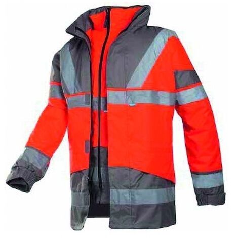 Parka 4 en 1 haute visibilité SKOLLFIELD orange/marine - 3XL - SIOEN