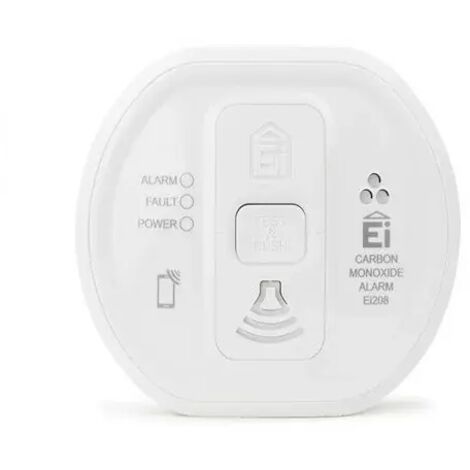 Détecteur de monoxyde de carbone 10 ans – Capteur électrochimique haute sensibilité – Alarme 85 dB – Installation murale – Ei Electronics - Ei208W