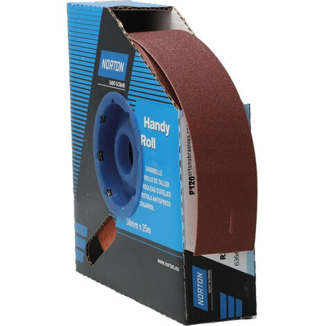 Rouleau d'abrasifs 38x25m grain 120 pour acier et bois - NORTON 63642531812
