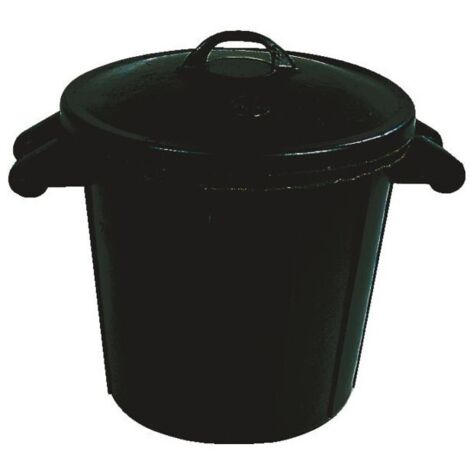 Taliaplast – Poubelle à pédale 75 litres – Caoutchouc naturel renforcé – Pour chantiers humides – Poignées moulées – Fabrication française
