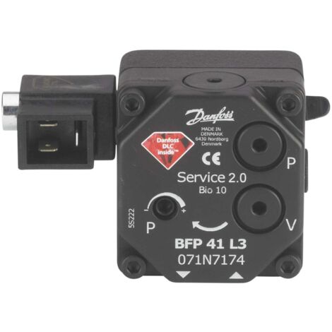 Danfoss – Pompe à fioul BFP 41 LE-S – Débit 24 L/h – Pression 7-20 bar – Électrovanne 220/240 V – Technologie DLC pour durabilité