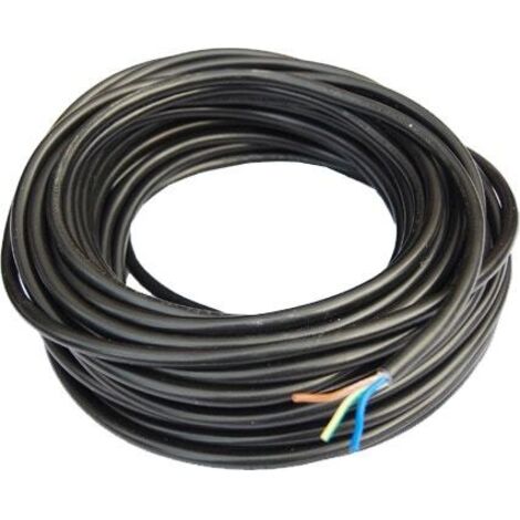 Câble électrique H07 RN-F 3G1,5 mm² noir liseré rose 50m - CDP