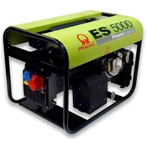 Pramac – Groupe électrogène 4,6kW 230V – AVR pour applications intensives – Autonomie élevée – Idéal pour chantiers et locations (1/4)