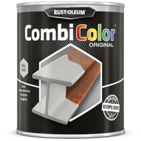 Peinture anti-rouille COMBICOLOR - gris clair RAL 7035 - 750 mL - RUST-OLEUM