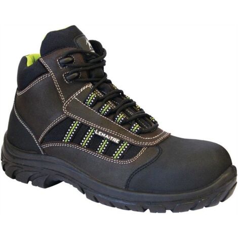 Lemaitre – Bottes de sécurité hautes S3 SRC pointure 43 – Cuir hydrofuge graissé – Antiperforation non métallique – Semelle PU bi-densité (1/6)