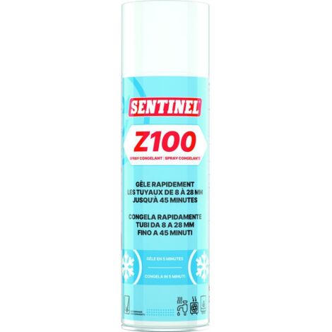 Sentinel – Spray congelant pour tuyauterie – Gel rapide jusqu'à 45 minutes – Compatible cuivre, plastique, plomb, acier et fer
