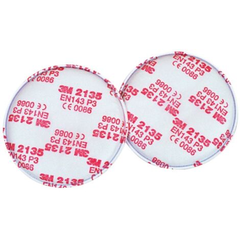 3M – Filtres antipoussières P3R 2135 – Filtres à particules pour masques de protection – Confort respiratoire accru – Résistants à l'humidité