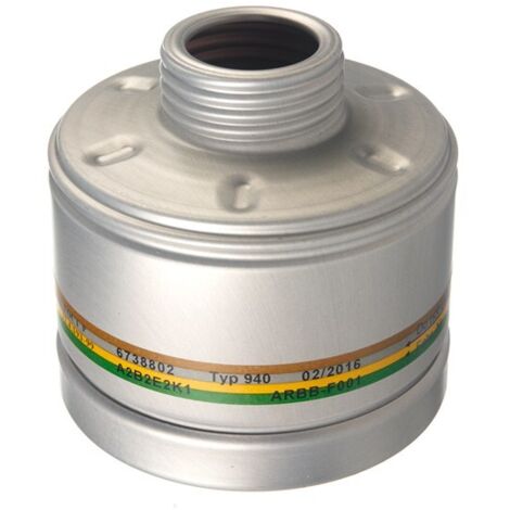 Filtre A2B2E2K1 pour masque avec raccord RD40 - Boitier aluminium - Dräger (1/5)