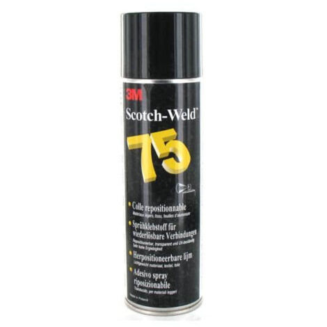 3M – Colle en aérosol repositionnable 400ml – Pour assemblages temporaires – Résistance à l'humidité et aux UV – Buse à débit fixe