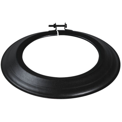 Rosace de finition plafond Ø180mm – Émail noir mat – Finition esthétique pour conduit et mur – Modèle DUOTEN (1/3)