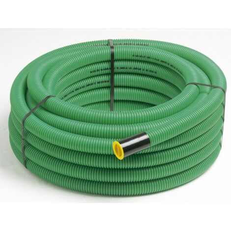 Centrale Brico – Gaine électrique TPC JANOFLEX DN40 25m verte – Polyéthylène haute densité résistant aux UV – Protection câbles télécoms enterrés (1/2)