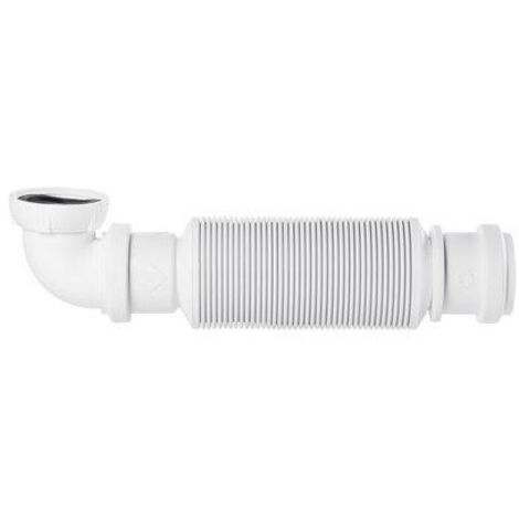 Wirquin Pro – Siphon flexible d'évier 40mm – Ultra-plat 64mm – Système Push-fit pour installation rapide – Compatible PMR