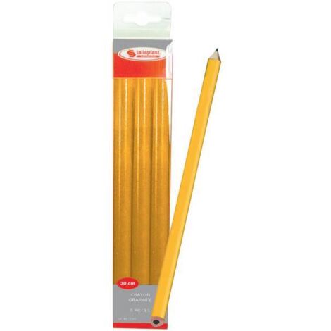 6 Crayon Graphite Rouge 30cm 401005 - Taliaplast (1/2)