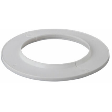 Ubbink – Rosace Ø125 mm en PE blanc 2 parties – Finition soignée pour conduit D80/125 mm – Installation murale facile (1/4)