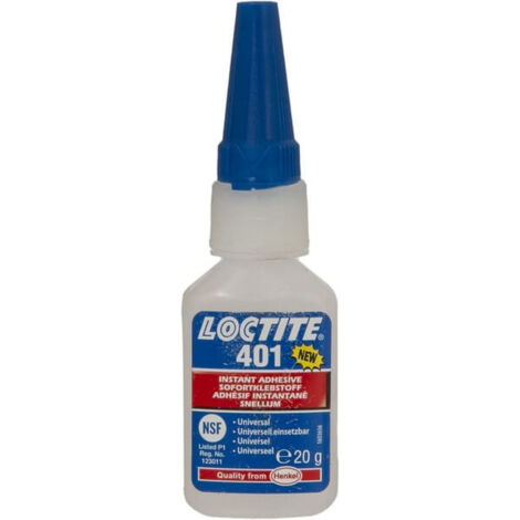 Super Glue Loctite Liquide Transparent, Bouteille, 20 g, Loctite 401