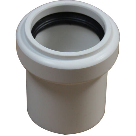 Raccord d'évacuation PVC Ø40 – Manchon blanc pour transition PVC/PE-HD – Utilisation avec bâti-support Geberit Duofix (1/4)