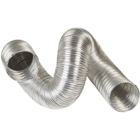 Gaine VMC extensible aluminium 0,85 à 3,00 m – Diamètre 125 mm – Résistante jusqu'à 250°C – Ventilation simple flux