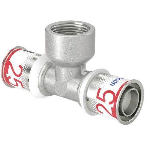Pièce en T S-Sertir PLUS Uponor Ø25mm-DN20 (3/4")-Ø25mm Femelle (1/2)