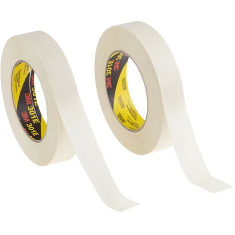 Ruban de masquage Papier 3M SCOTCH 301E, 24mm x 50m, Beige ( Prix pour Paquet de 2 )