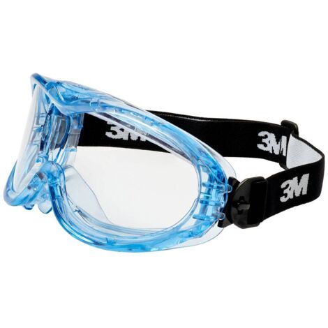 3M – Lunettes de protection intégrales anti-rayures – Norme EN 166 – Monture en PVC souple – Vision sans distorsion à 180° – Traitement Hardium