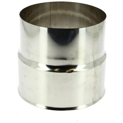TEN – Réduction inox femelle-mâle Ø161/155mm – Raccord tubage flexible – Applications chauffage et fumisterie – Non compatible autres marques