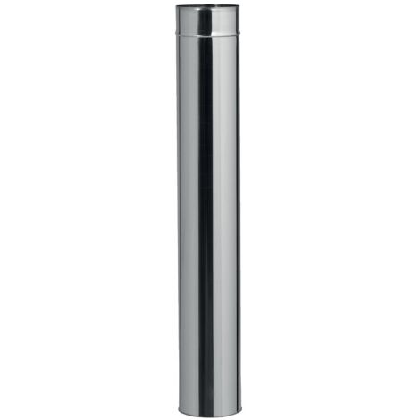 TEN – Tuyau inox 304 33 cm 125 mm – Tube simple paroi pour raccordements fumisterie – Soudure continue et embouts calibrés