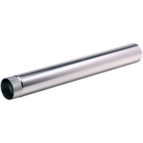 TEN – Conduit de fumée en aluminium 100 cm – Résistant à la chaleur – Pour évacuation de fumée de chauffages gaz – 125 mm