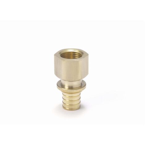 Raccord droit fixe laiton à sertir PER FF - 16mm 1/2' (15x21mm) - Rehau (1/2)