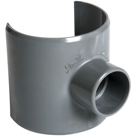 Nicoll – Raccord d'évacuation PVC – Selle de branchement 80x40mm – Angle 90° – Pour installations intérieures et extérieures - USL874