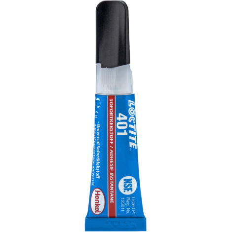 Super Glue Loctite Liquide Transparent, Bouteille, 3 g, Loctite 401 ( Prix pour 1 )
