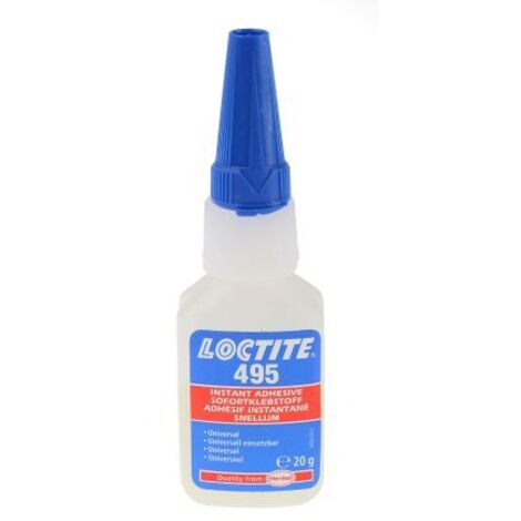 Colle extra-forte liquide transparente 20 g – Pour bois dur et teck – Bouteille – Loctite 495 (1/5)