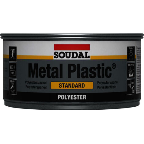 SOUDAL METAL PLASTIC STANDARD MASTIC POLYESTER POUR CARROSSERIE GRIS (250G) - 103419