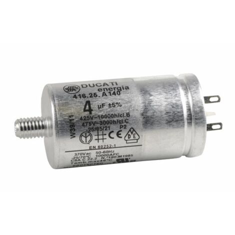 Atlantic – Condensateur 4µF 425-475V – Fréquence 50-60Hz – Pour modèles STELLA et OPTIPACK – Démarrage moteur essentiel - 3050-3050R