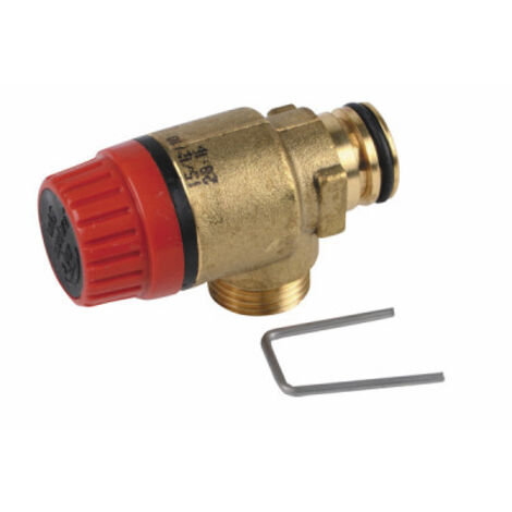 Soupape de sécurité chauffage 3b – Pression 3 bars – Bronze – Compatible chaudières ELM LEBLANC – Installation simple - 87167705360 (1/5)