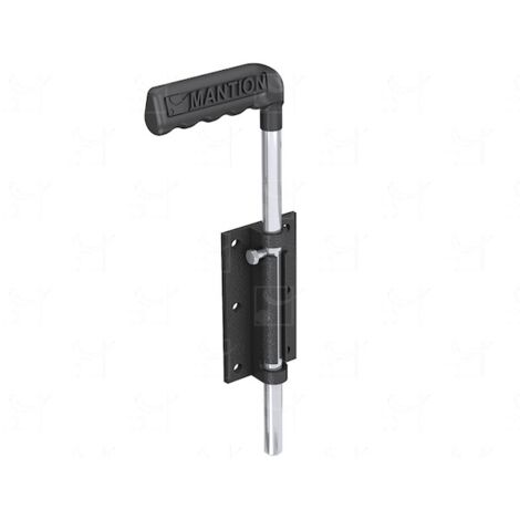 Mantion – Verrou à visser 14mm x 300mm pour portes jusqu'à 85kg – Acier fonte – Finition cataphorèse noir zingué – 1314