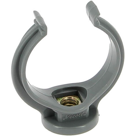 Nicoll – Collier de serrage lyre insert p.7/150 Ø63 gris – Polypropylène – Amortissement des bruits – Embase 12mm d'épaisseur