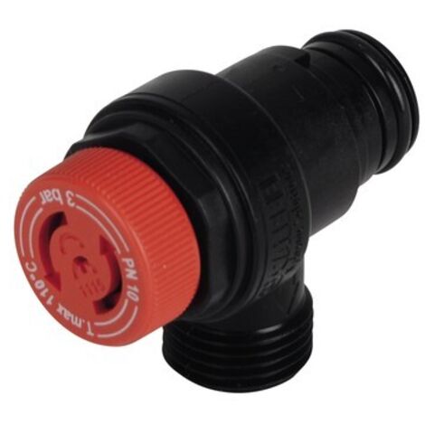 Atlantic – Soupape chauffage central 3 bar – Pression max 3 bar – Filetage 1/2" – Pour chaudière et groupe de sécurité