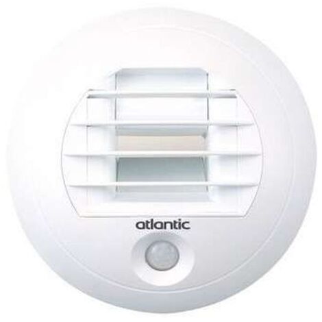 Atlantic – Bouche VMC hygroréglable 80mm 15/45m3/h – Détection de présence – Alimentation piles ou 230V – 526028 - 45-40PP