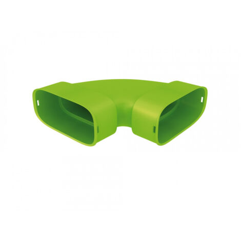 Coude horizontal Clip & Go - gaine plate 60 x 130 mm - Atlantic