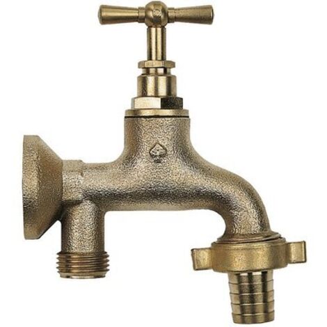 Ecolands – Robinet extérieur avec filetage plomberie 15x21 mm – Applique intégrée pour installation facile – Robinet de puisage jardinage - N2000